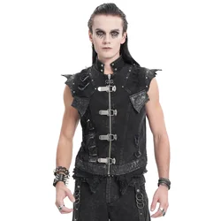 Moški telovnik DEVIL FASHION - Gothic Punk Spiked Armor - WT092