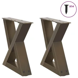 Noge za klub stolić 2 kom. Prirodni čelik 30 x (30-31,3) cm Čelik