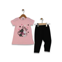 Komplet majica i helanke za decu 125232, Roze