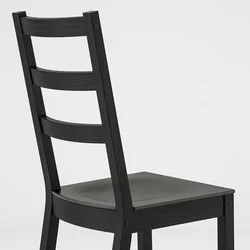 NORDVIKEN / NORDVIKEN Sto i 4 stolice, crna/crna, 152/223x95 cm