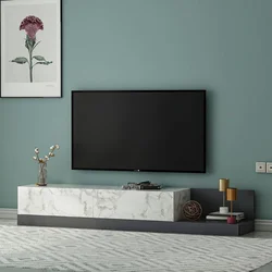 Hanah Home TV komoda Major, 180 cm, mermer Marmo / antracit