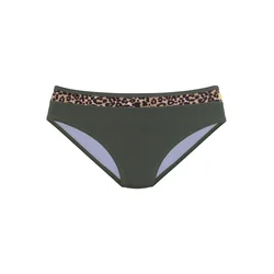 LASCANA Bikini hlačke  rjava / kaki / črna