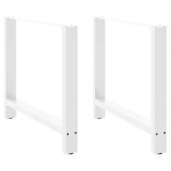 Noge za blagovaonski stol bijele 2 kom 90 x (72-73) cm čelik