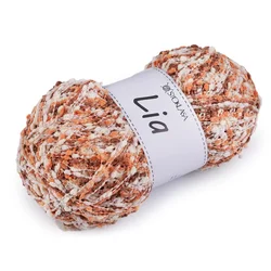 Pletena preja nopka Lia 100 g - lososovo rjava