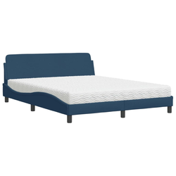 Krevet s madracem Dover plavi 160x200 cm od tkanine