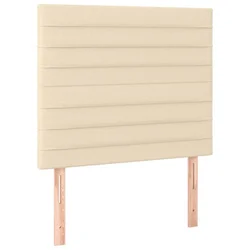 Vidaxl Vzglavje postelje kremne barve 100x5x118/128 cm blago