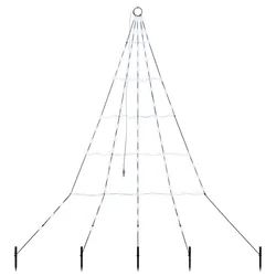 LED Božićno drvce s zemljanim klinovima Hladna bijela 182 cm