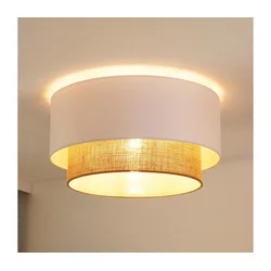 Duolla - Plafonsko svetlo BOHO 1xE27/15W/230V prečnik 45 cm bela/braon