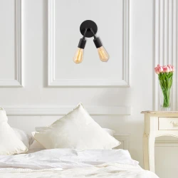 Opviq Zidna lampa E27 Socket, Crna