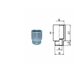Vodovodni produžetak 1/2x10 mm, O24x22 mm