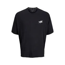 JACK & JONES Majica JCOCNZ BERLIN črna/bela