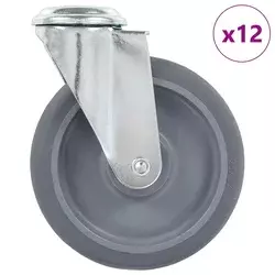 Okretni kotačići s otvorom za vijke 12 kom 125 mm