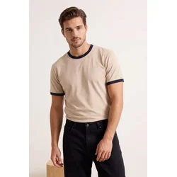 Trendyol Muška majica Tmnss26Ts00009, Bež