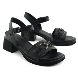 Mona Shoes Ženske sandale, Kožne, Crne