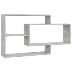 Zidne police siva boja betona 104x20x58,5 cm konstruirano drvo