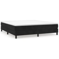 Vidaxl Box spring postelja z vzmetnico črna 160x200 cm žamet