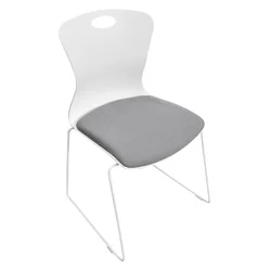 MASTER Stolica fiksna 45x42x43x87cm bijela/siva 028