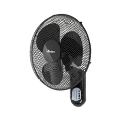 Ardes 5W40R Zidni ventilator 50W sa daljinskim upravljačem i tajmerom, Crni