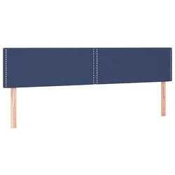 Vidaxl Posteljno vzglavje modra 180x5x78/88 cm blago