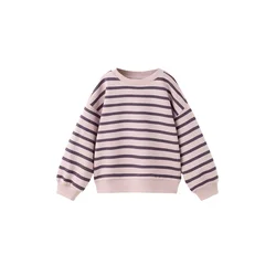 MANGO KIDS Pulover temno liila/roza