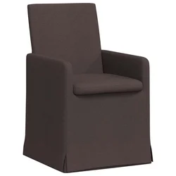 Vidaxl Jedilni stoli 2 szt. Temno rjava 57 x 67 x 95 cm blago