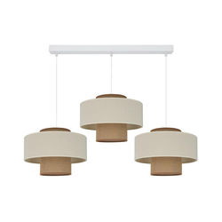 Brilagi - Luster na sajli DALLAS 3xE27/15W/230V braon/krem/bela