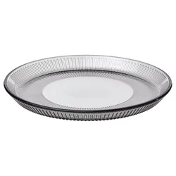 HAVSGÄDDA Desertni tanjir, dezen na pruge/siva, 21 cm