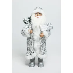 AMC HOME Novogodišnja figura Deda Mraz, 60cm, Srebrni