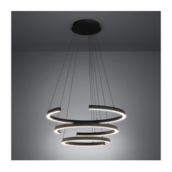 Eglo 390532 - LED prigušiva viseća lampa na sajli LABONETE LED/50W/230V crna + daljinski upravljač