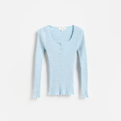 Reserved - Bluza s mešavinom viskoze od strukturirane tkanine