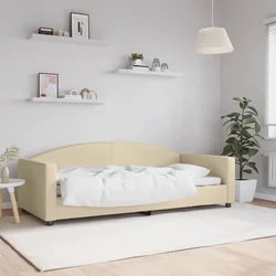 Dnevni krevet krem 90 x 200 cm od tkanine