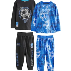 Next Pižama azur/siva/črna/naravno bela