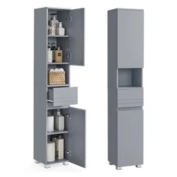 Songmics Kopalniška omarica 30x30x170 cm bela