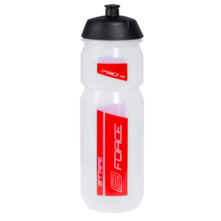 FORCE Flaša za vodu STRIPE 0.75 l, Providno - crveni