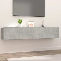TV ormarići 2 kom Siva betona 80x30x30 cm konstruirano drvo