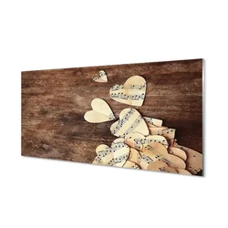 tulup.si Slika na akrilnem steklu Srce opombe 120x60 cm 2 obešalnika