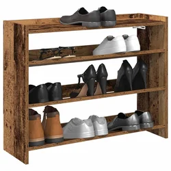 Stalak za cipele boja staro drvo 80x25x62 cm konstruirano drvo