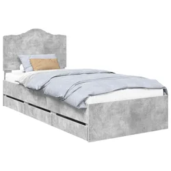 Krevetna konstrukcija s ladicama Betonsko Siva 75 x 190 cm