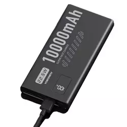 Denmen Eksterna baterija DP43, 10000mAh, PD 20W, QC3.0, 2x Type-C, USB-A, Crna