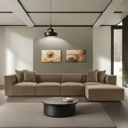 Atelier del Sofa Ugaona garnitura Sora 430x75x102cm Braon