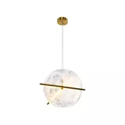 LED luster na sajli RELAX LED/15W/230V zlatna/bela