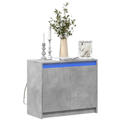 Komoda s LED siva boja betona 72x34x61 cm od konstruiranog drva