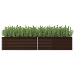 shumee Visoka greda rjava 240x80x45 cm pocinkano jeklo