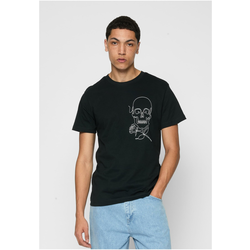 Black T-shirt Skull One Line