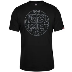 Muška majica kratkih rukava Krst ornament, Crna