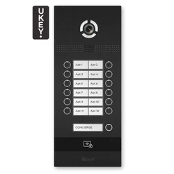 BI-12FB BLACK - IP vrata panel, 12-najemnikov, UKEY, SIP 2.0 - BasIP
