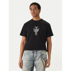 Versace Jeans Majica 80GAHT14 Črna Regular Fit