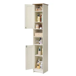 Songmics Kopalniška omarica Snapsemble 30x30x170 cm bela