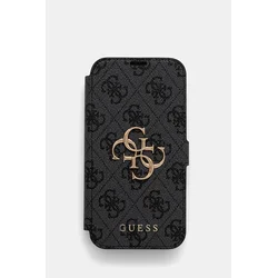 Torbica Guess Bk Pu leather 4G Metal Logo za iPhone 15 Pro 6.1 siva (GUBKP15L4GMGGR)