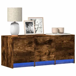 TV ormarić s LED svjetlima boja hrasta 97x34x40 cm drveni